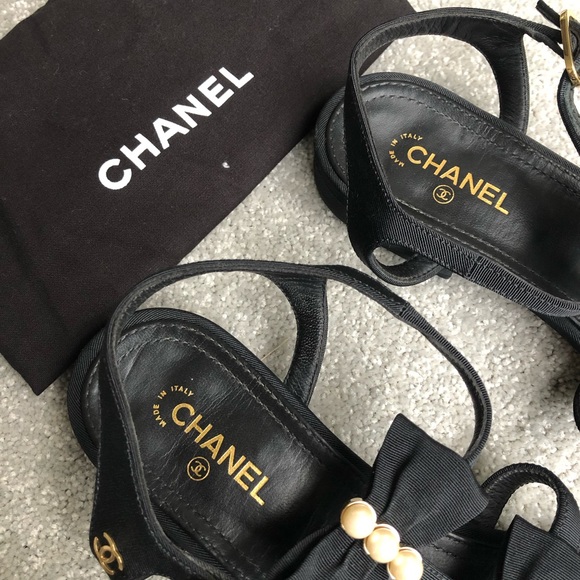 Chanel sandals / Size EU 38 / with dust bag. Authentic - Picture 7 of 7